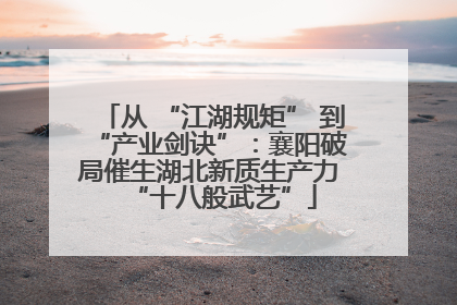 从 “江湖规矩” 到 “产业剑诀”：襄阳破局催生湖北新质生产力 “十八般武艺”