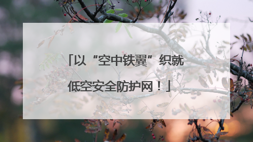 以“空中铁翼”织就低空安全防护网！