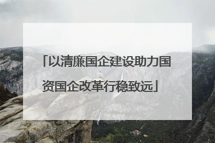 以清廉国企建设助力国资国企改革行稳致远