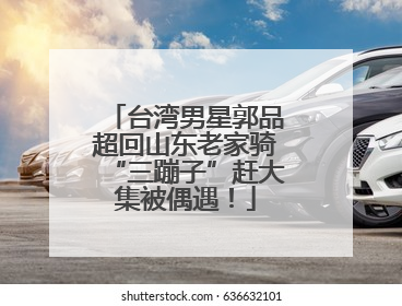 台湾男星郭品超回山东老家骑“三蹦子”赶大集被偶遇！