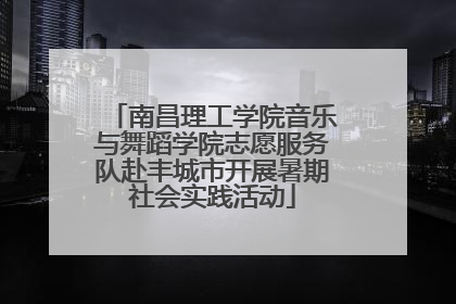 南昌理工学院音乐与舞蹈学院志愿服务队赴丰城市开展暑期社会实践活动