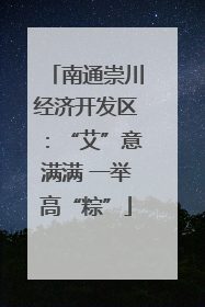 南通崇川经济开发区：“艾”意满满 一举高“粽”