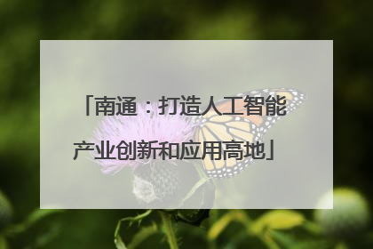 南通：打造人工智能产业创新和应用高地