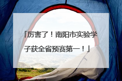 厉害了！南阳市实验学子获全省预赛第一！