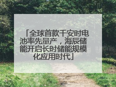 全球首款千安时电池率先量产，海辰储能开启长时储能规模化应用时代