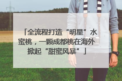 全流程打造“明星”水蜜桃，一颗成都桃在海外掀起“甜蜜风暴”