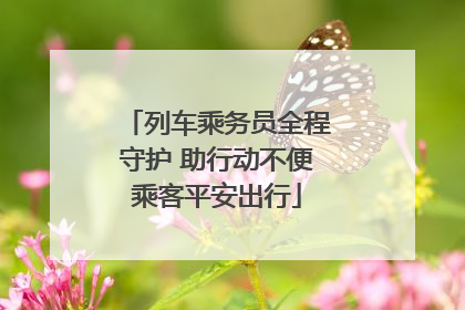 列车乘务员全程守护 助行动不便乘客平安出行