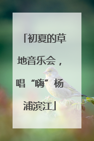 初夏的草地音乐会,唱“嗨”杨浦滨江