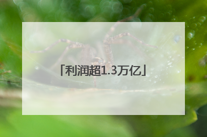 利润超1.3万亿