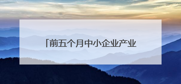前五个月中小企业产业园入驻企业增长超三成