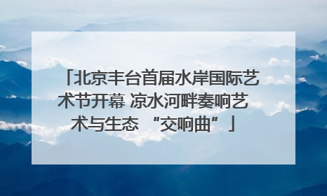 北京丰台首届水岸国际艺术节开幕 凉水河畔奏响艺术与生态 “交响曲”