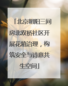 北京朝阳三间房北双桥社区开展花箱治理，构筑安全与诗意共生空间