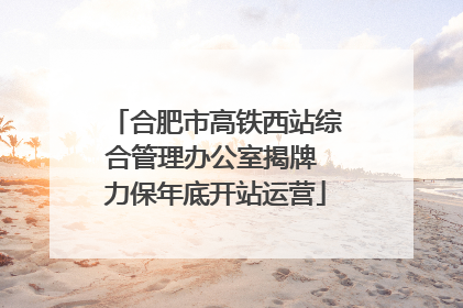 合肥市高铁西站综合管理办公室揭牌 力保年底开站运营