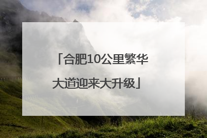 合肥10公里繁华大道迎来大升级