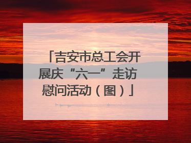 吉安市总工会开展庆“六一”走访慰问活动（图）