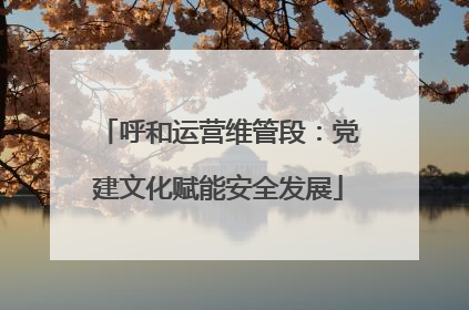 呼和运营维管段：党建文化赋能安全发展