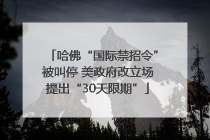 哈佛“国际禁招令”被叫停 美政府改立场提出“30天限期”