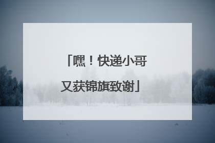 嘿！快递小哥又获锦旗致谢