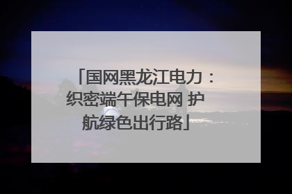 国网黑龙江电力：织密端午保电网 护航绿色出行路