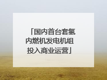 国内首台套氢内燃机发电机组投入商业运营