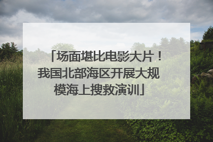 场面堪比电影大片！我国北部海区开展大规模海上搜救演训