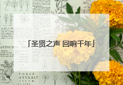 圣贤之声 回响千年