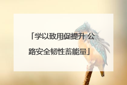 学以致用促提升 公路安全韧性蓄能量