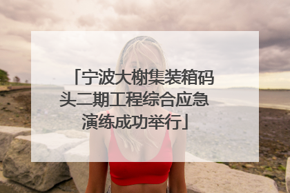 宁波大榭集装箱码头二期工程综合应急演练成功举行