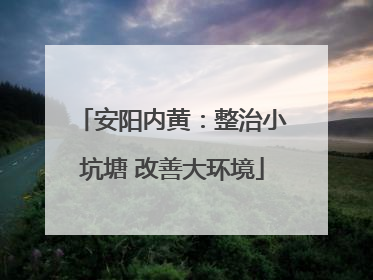 安阳内黄：整治小坑塘 改善大环境