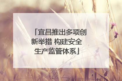 宜昌推出多项创新举措 构建安全生产监管体系