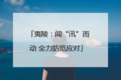 夷陵：闻“汛”而动 全力防范应对