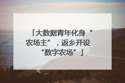 大数据青年化身“农场主”，返乡开设“数字农场”