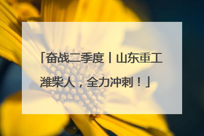 奋战二季度丨山东重工潍柴人，全力冲刺！
