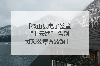 微山县电子签章“上云端” 告别繁琐公章奔波路