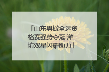 山东男橄全运资格赛强势夺冠 潍坊双星闪耀助力