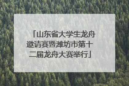 山东省大学生龙舟邀请赛暨潍坊市第十二届龙舟大赛举行