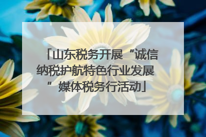 山东税务开展“诚信纳税护航特色行业发展”媒体税务行活动