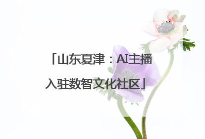 山东夏津：AI主播入驻数智文化社区