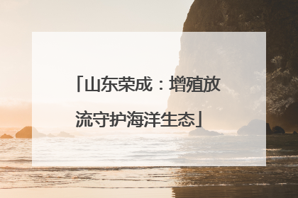 山东荣成：增殖放流守护海洋生态
