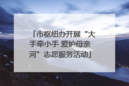市枢纽办开展“大手牵小手 爱护母亲河”志愿服务活动
