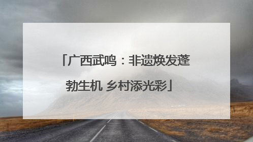 广西武鸣：非遗焕发蓬勃生机 乡村添光彩