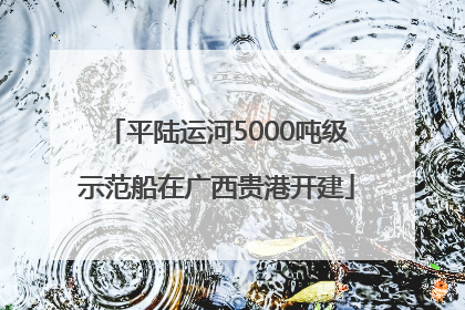 平陆运河5000吨级示范船在广西贵港开建