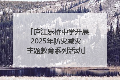 庐江乐桥中学开展2025年防灾减灾主题教育系列活动