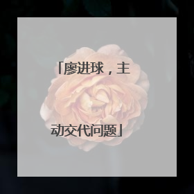 廖进球，主动交代问题