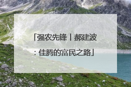 强农先锋丨郝建波：佳腾的富民之路