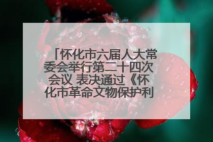 怀化市六届人大常委会举行第二十四次会议 表决通过《怀化市革命文物保护利用若干规定》