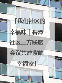 我们社区的幸福味｜碧潭社区三方联席会议共建紫岫幸福家