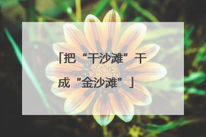 把“干沙滩”干成“金沙滩”