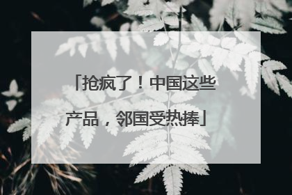 抢疯了！中国这些产品，邻国受热捧