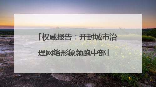 权威报告：开封城市治理网络形象领跑中部
